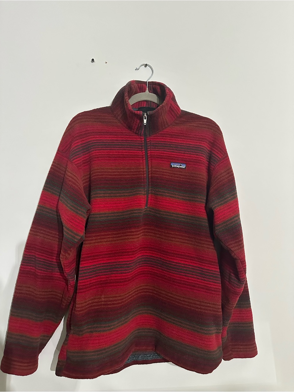 Vintage 80’s Rare Patagonia Men’s Red Half-Zip Fleece Pullover